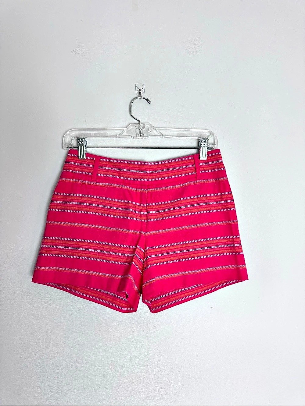 LOFT Ann Taylor LOFT Marisa Striped shorts pink size 00